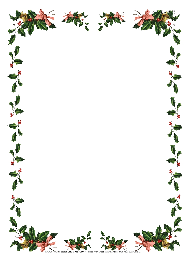 Free Printable Christmas Stationery Template